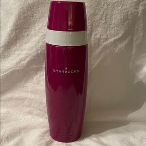 Starbucks Magenta and White Thermos